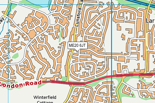 ME20 6JT map - OS VectorMap District (Ordnance Survey) ME20 6JT map - OS VectorMap District (Ordnance Survey)