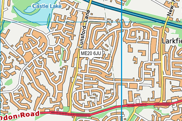 ME20 6JU map - OS VectorMap District (Ordnance Survey)