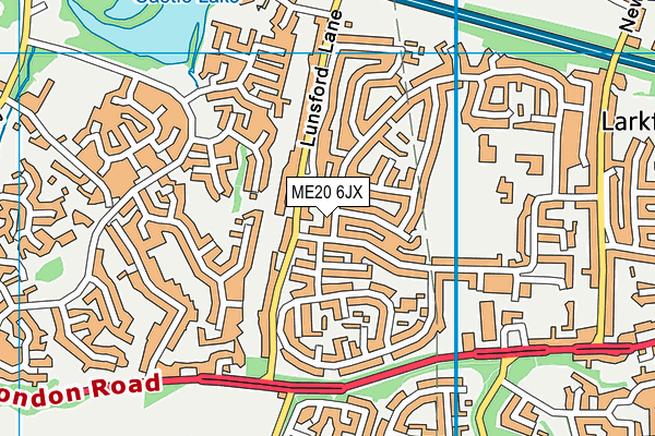 ME20 6JX map - OS VectorMap District (Ordnance Survey) ME20 6JX map - OS VectorMap District (Ordnance Survey)