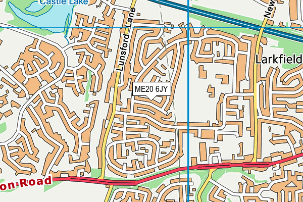 ME20 6JY map - OS VectorMap District (Ordnance Survey)