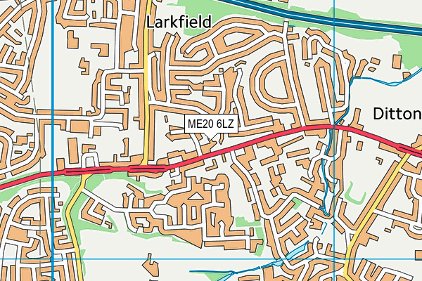 ME20 6LZ map - OS VectorMap District (Ordnance Survey) ME20 6LZ map - OS VectorMap District (Ordnance Survey)