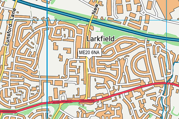ME20 6NA map - OS VectorMap District (Ordnance Survey)