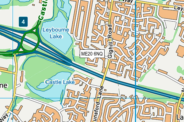 ME20 6NQ map - OS VectorMap District (Ordnance Survey)