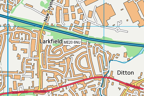 ME20 6NU map - OS VectorMap District (Ordnance Survey)