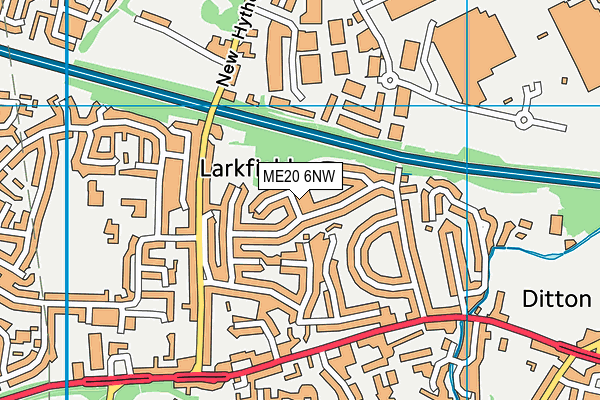 ME20 6NW map - OS VectorMap District (Ordnance Survey) ME20 6NW map - OS VectorMap District (Ordnance Survey)