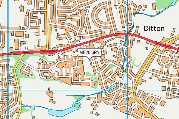 ME20 6PA map - OS VectorMap District (Ordnance Survey) ME20 6PA map - OS VectorMap District (Ordnance Survey)