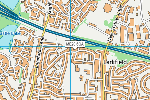ME20 6QA map - OS VectorMap District (Ordnance Survey) ME20 6QA map - OS VectorMap District (Ordnance Survey)