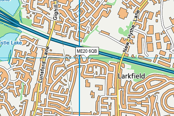 ME20 6QB map - OS VectorMap District (Ordnance Survey) ME20 6QB map - OS VectorMap District (Ordnance Survey)