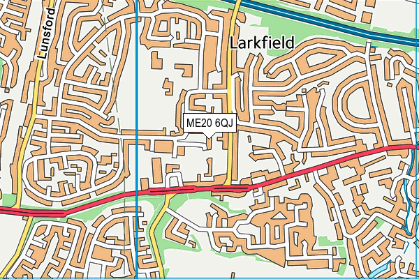 ME20 6QJ map - OS VectorMap District (Ordnance Survey)