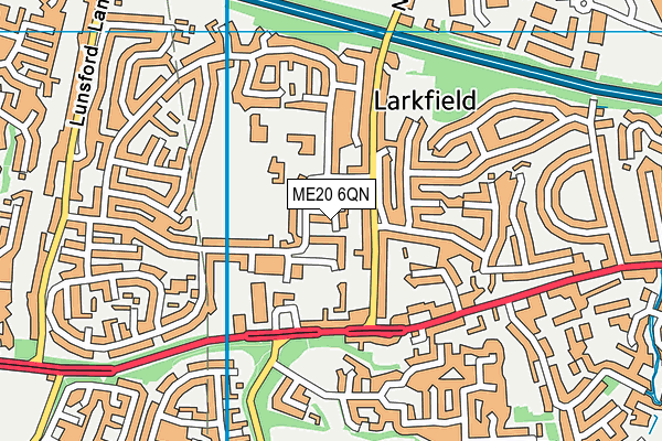 ME20 6QN map - OS VectorMap District (Ordnance Survey)