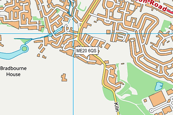 ME20 6QS map - OS VectorMap District (Ordnance Survey) ME20 6QS map - OS VectorMap District (Ordnance Survey)