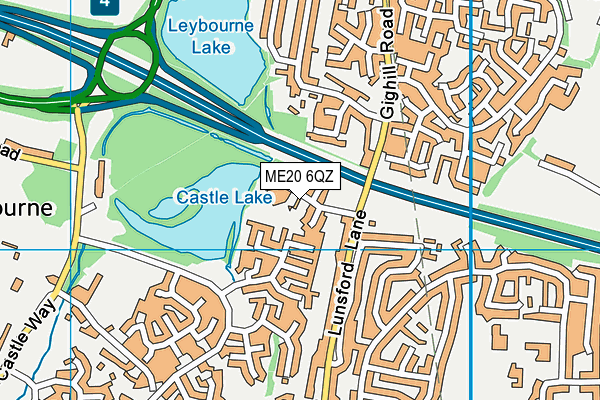 ME20 6QZ map - OS VectorMap District (Ordnance Survey) ME20 6QZ map - OS VectorMap District (Ordnance Survey)