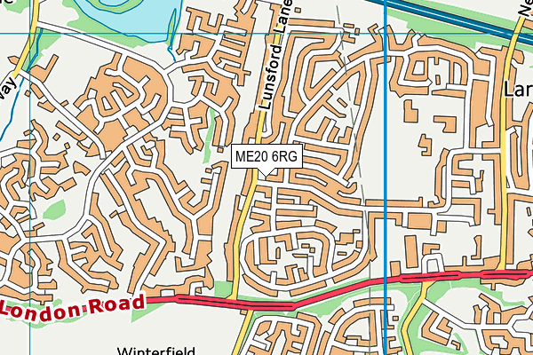 ME20 6RG map - OS VectorMap District (Ordnance Survey)