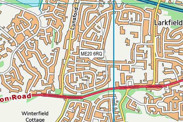 ME20 6RQ map - OS VectorMap District (Ordnance Survey) ME20 6RQ map - OS VectorMap District (Ordnance Survey)