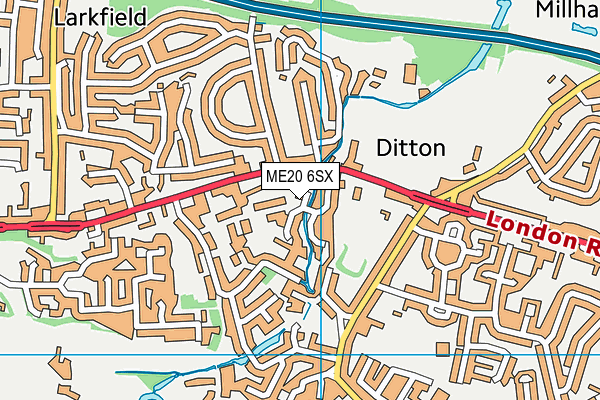 ME20 6SX map - OS VectorMap District (Ordnance Survey) ME20 6SX map - OS VectorMap District (Ordnance Survey)