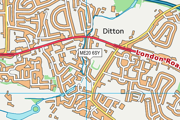 ME20 6SY map - OS VectorMap District (Ordnance Survey) ME20 6SY map - OS VectorMap District (Ordnance Survey)