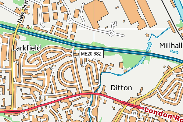 ME20 6SZ map - OS VectorMap District (Ordnance Survey)