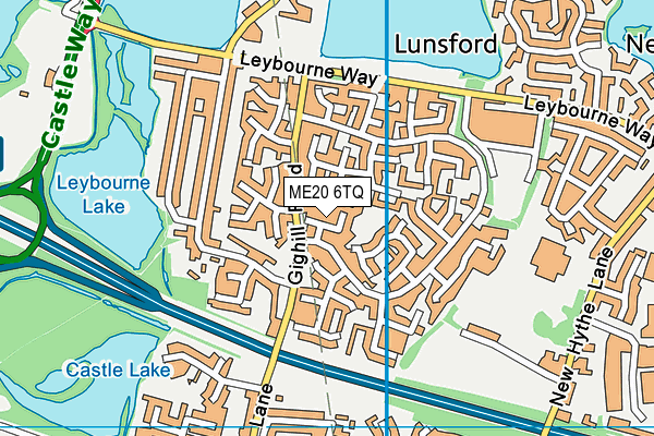 ME20 6TQ map - OS VectorMap District (Ordnance Survey)