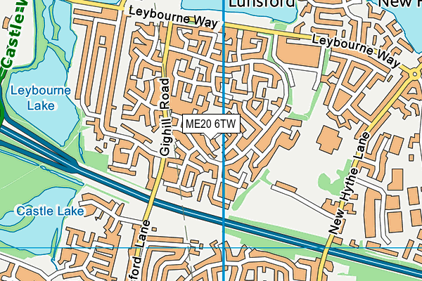 ME20 6TW map - OS VectorMap District (Ordnance Survey) ME20 6TW map - OS VectorMap District (Ordnance Survey)