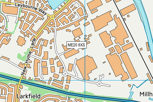 ME20 6XS map - OS VectorMap District (Ordnance Survey)