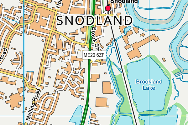 ME20 6ZF map - OS VectorMap District (Ordnance Survey) ME20 6ZF map - OS VectorMap District (Ordnance Survey)