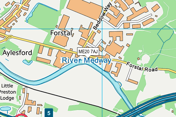 ME20 7AJ map - OS VectorMap District (Ordnance Survey) ME20 7AJ map - OS VectorMap District (Ordnance Survey)