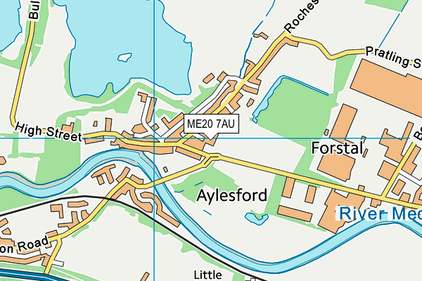 ME20 7AU map - OS VectorMap District (Ordnance Survey)