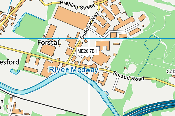 ME20 7BH map - OS VectorMap District (Ordnance Survey) ME20 7BH map - OS VectorMap District (Ordnance Survey)