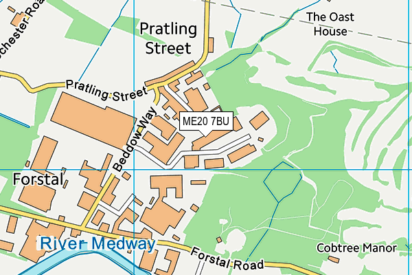 ME20 7BU map - OS VectorMap District (Ordnance Survey)