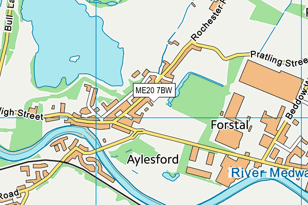 ME20 7BW map - OS VectorMap District (Ordnance Survey) ME20 7BW map - OS VectorMap District (Ordnance Survey)