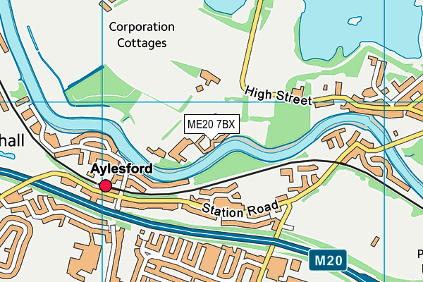 ME20 7BX map - OS VectorMap District (Ordnance Survey) ME20 7BX map - OS VectorMap District (Ordnance Survey)