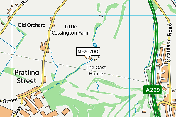 ME20 7DQ map - OS VectorMap District (Ordnance Survey) ME20 7DQ map - OS VectorMap District (Ordnance Survey)