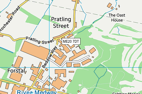 ME20 7DT map - OS VectorMap District (Ordnance Survey)