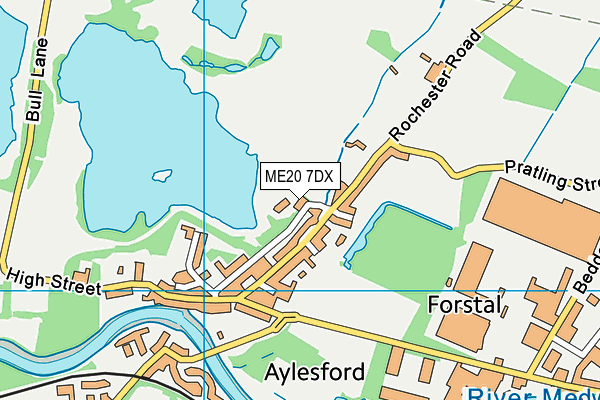 ME20 7DX map - OS VectorMap District (Ordnance Survey)
