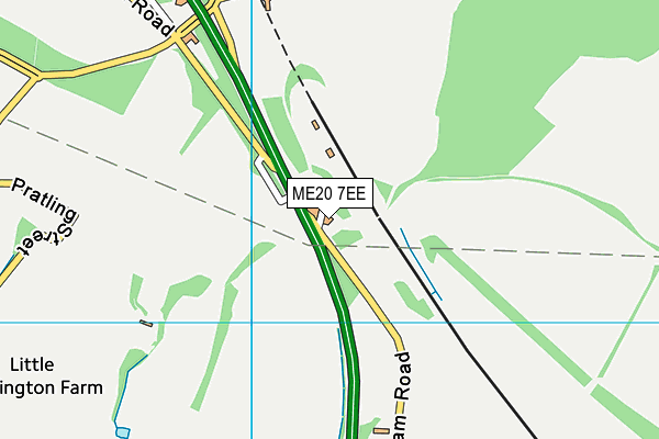 ME20 7EE map - OS VectorMap District (Ordnance Survey) ME20 7EE map - OS VectorMap District (Ordnance Survey)