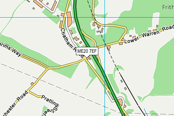 ME20 7EF map - OS VectorMap District (Ordnance Survey)