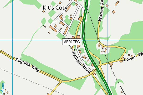 ME20 7EG map - OS VectorMap District (Ordnance Survey)