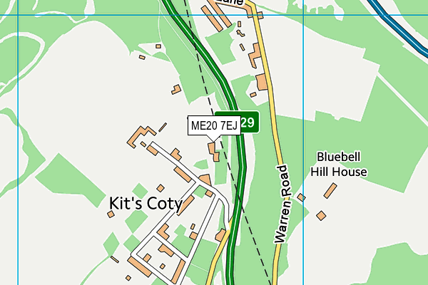 ME20 7EJ map - OS VectorMap District (Ordnance Survey) ME20 7EJ map - OS VectorMap District (Ordnance Survey)