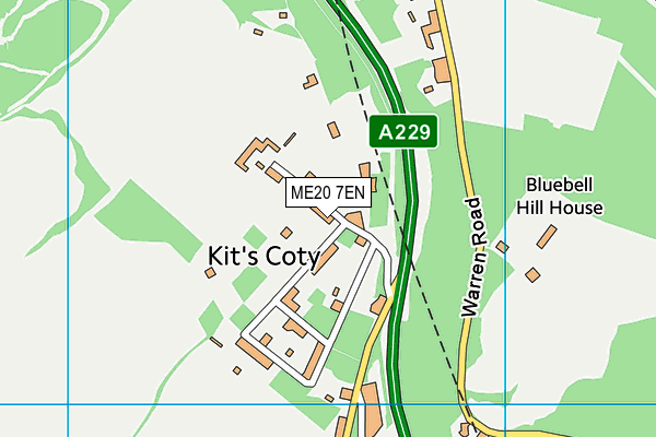 ME20 7EN map - OS VectorMap District (Ordnance Survey) ME20 7EN map - OS VectorMap District (Ordnance Survey)