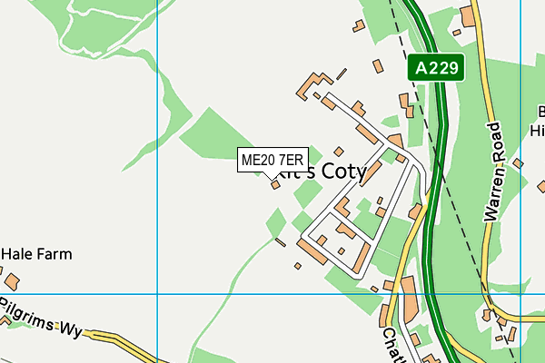 ME20 7ER map - OS VectorMap District (Ordnance Survey) ME20 7ER map - OS VectorMap District (Ordnance Survey)