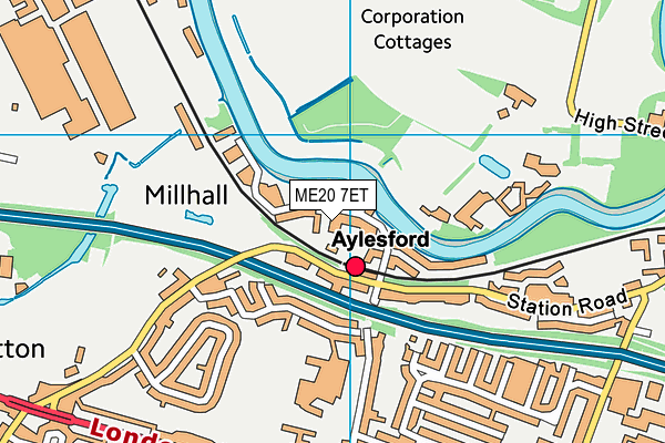 ME20 7ET map - OS VectorMap District (Ordnance Survey) ME20 7ET map - OS VectorMap District (Ordnance Survey)