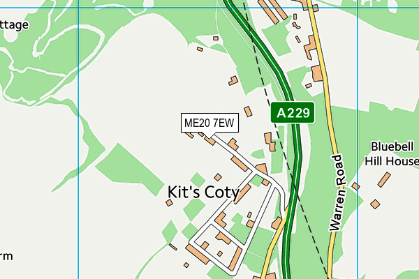 ME20 7EW map - OS VectorMap District (Ordnance Survey) ME20 7EW map - OS VectorMap District (Ordnance Survey)