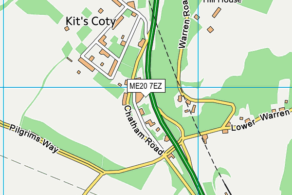 ME20 7EZ map - OS VectorMap District (Ordnance Survey) ME20 7EZ map - OS VectorMap District (Ordnance Survey)