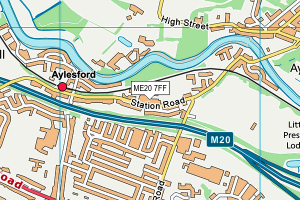 ME20 7FF map - OS VectorMap District (Ordnance Survey)