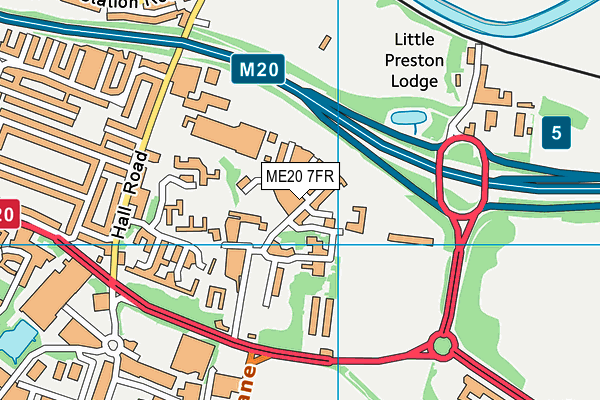 ME20 7FR map - OS VectorMap District (Ordnance Survey) ME20 7FR map - OS VectorMap District (Ordnance Survey)
