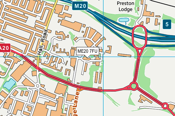 ME20 7FU map - OS VectorMap District (Ordnance Survey)