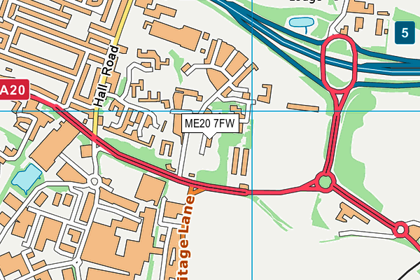 ME20 7FW map - OS VectorMap District (Ordnance Survey) ME20 7FW map - OS VectorMap District (Ordnance Survey)