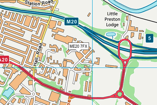 ME20 7FX map - OS VectorMap District (Ordnance Survey) ME20 7FX map - OS VectorMap District (Ordnance Survey)