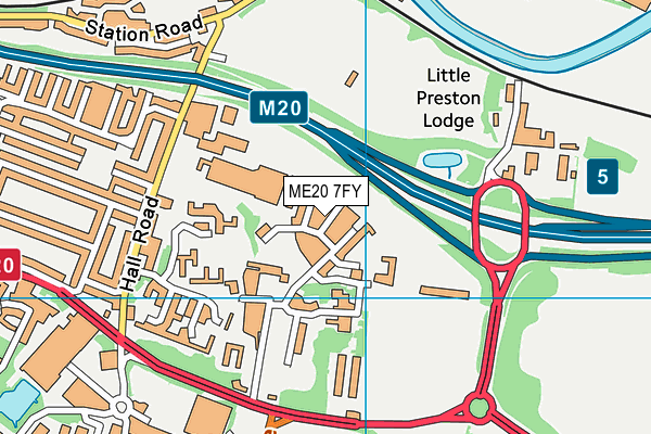 ME20 7FY map - OS VectorMap District (Ordnance Survey) ME20 7FY map - OS VectorMap District (Ordnance Survey)