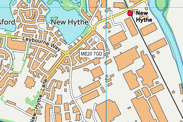 ME20 7GD map - OS VectorMap District (Ordnance Survey)